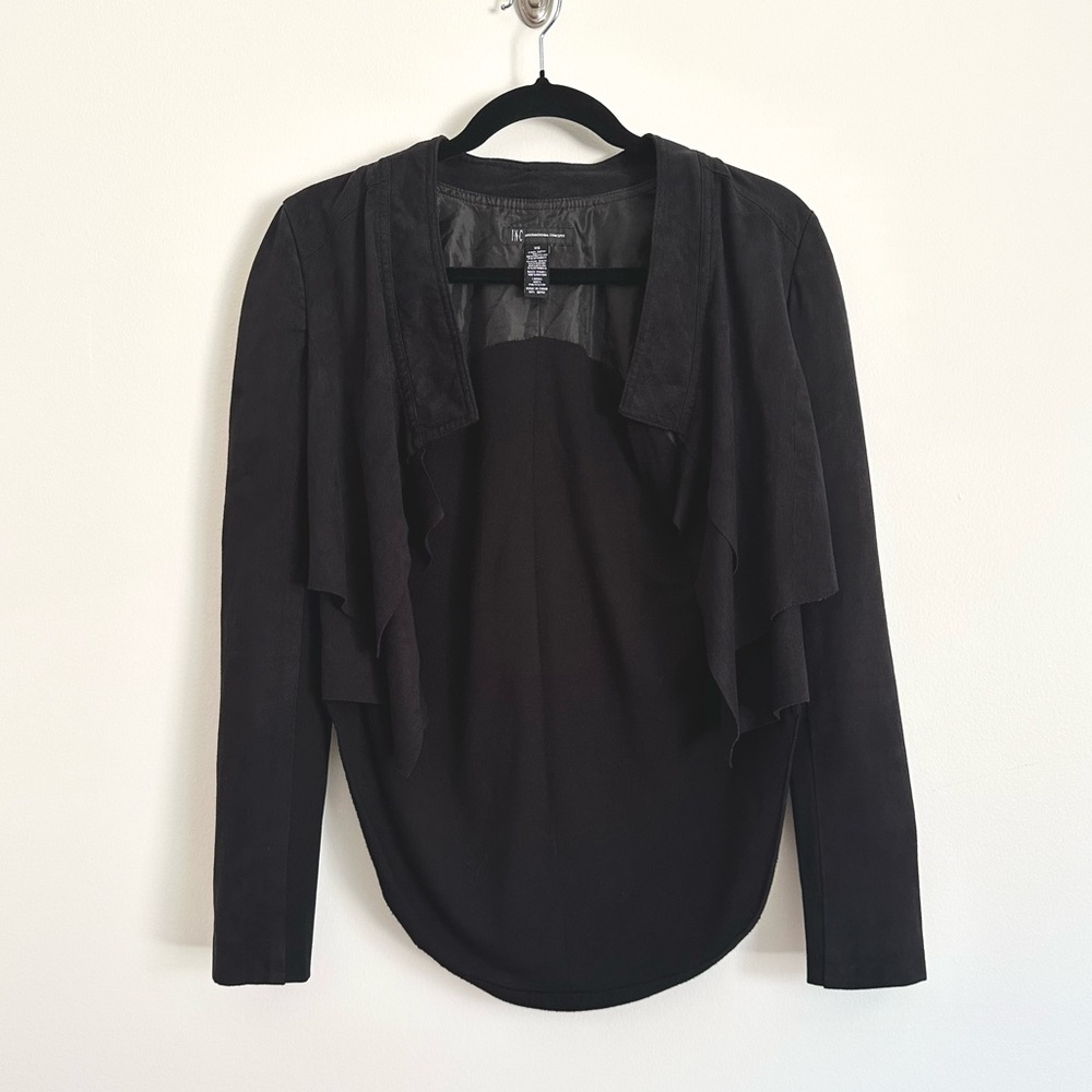 INC Draped Faux Suede Jacket